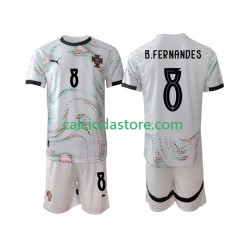 Maglia Portogallo Bruno Fernandes 8 Gara Away Completo Bambino 2-13 Anni 2025-2026 MC