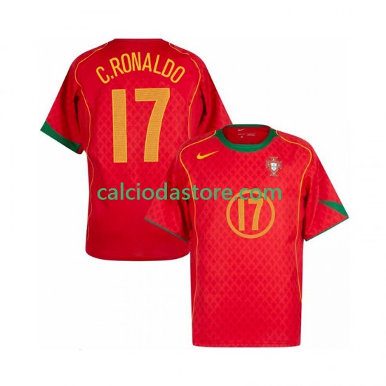 Maglia Portogallo Cristiano Ronaldo 17 Retro Gara Home Uomo 2004 MC