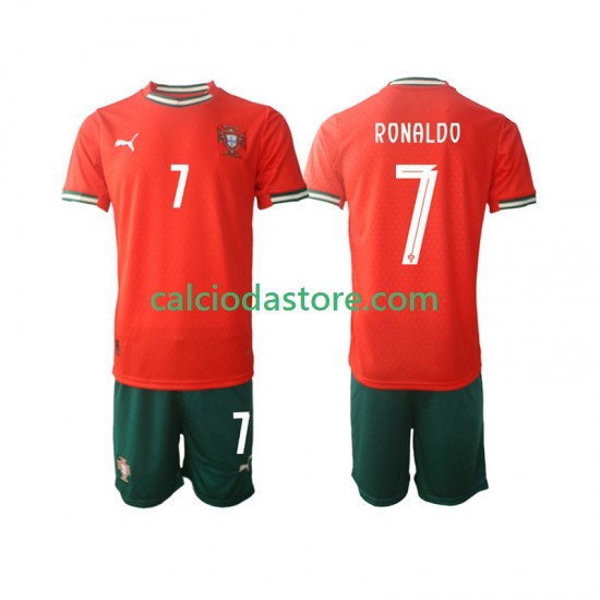 Maglia Portogallo Cristiano Ronaldo 7 Gara Home Completo Bambino 2-13 Anni 2025 MC Maglia Portogallo Cristiano Ronaldo 7 Gara Home Completo Bambino 2-13 Anni 2025 MC