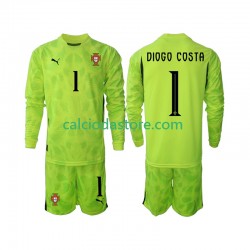 Maglia Portiere Portogallo Diogo Costa 1 Gara Home Completo Bambino 2-13 Anni 2025 ML