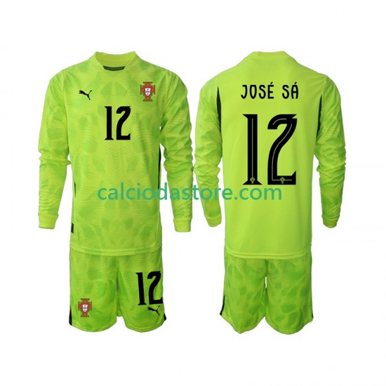 Maglia Portiere Portogallo Jose Sa 12 Gara Home Completo Bambino 2-13 Anni 2025 ML Maglia Portiere Portogallo Jose Sa 12 Gara Home Completo Bambino 2-13 Anni 2025 ML