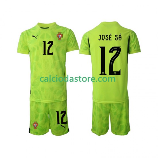 Maglia Portiere Portogallo Jose Sa 12 Gara Home Completo Bambino 2-13 Anni 2025 MC Maglia Portiere Portogallo Jose Sa 12 Gara Home Completo Bambino 2-13 Anni 2025 MC