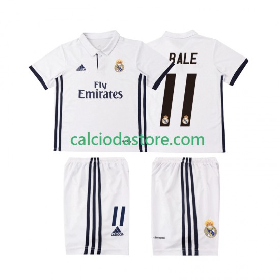 Maglia Real Madrid BALE 11 2016 2017 Retro Gara Home Completo Bambino 2-13 Anni MC