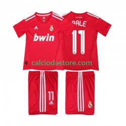 Maglia Real Madrid BALE 11 2012 Retro Gara Terza Completo Bambino 2-13 Anni 2011 MC