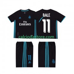 Maglia Real Madrid Bale 11 2017 2018 Retro Gara Away Completo Bambino 2-13 Anni MC