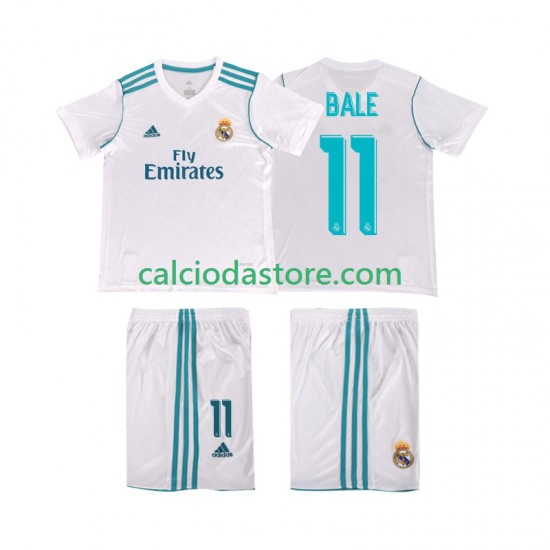 Maglia Real Madrid Bale 11 2017 2018 Retro Gara Home Completo Bambino 2-13 Anni MC Maglia Real Madrid Bale 11 2017 2018 Retro Gara Home Completo Bambino 2-13 Anni MC