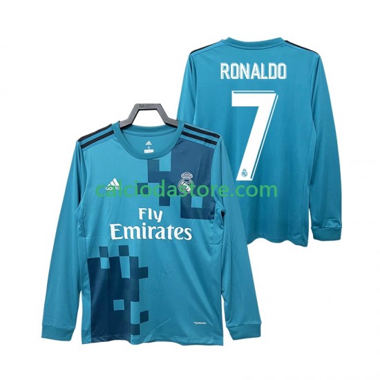 Maglia Real Madrid CRISTIANO RONALDO 7 2017 2018 Retro Gara Terza Uomo ML Maglia Real Madrid CRISTIANO RONALDO 7 2017 2018 Retro Gara Terza Uomo ML