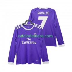 Maglia Real Madrid Cristiano Ronaldo 7 2016 2017 Retro Gara Away Uomo ML