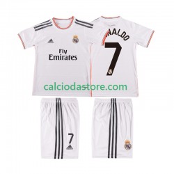 Maglia Real Madrid Cristiano Ronaldo 7 2013 2014 Retro Gara Home Completo Bambino 2-13 Anni MC