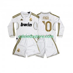 Maglia Real Madrid FIGO 10 2012 Retro Gara Home Completo Bambino 2-13 Anni 2011 ML