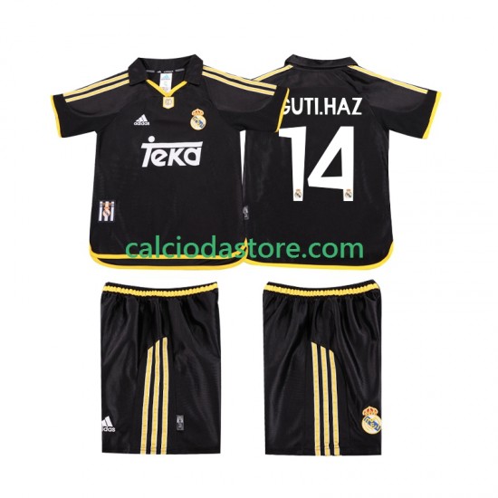 Maglia Real Madrid GUTI.HAZ 14 2001 Retro Gara Away Completo Bambino 2-13 Anni 1999 MC Maglia Real Madrid GUTI.HAZ 14 2001 Retro Gara Away Completo Bambino 2-13 Anni 1999 MC