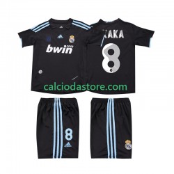 Maglia Real Madrid KAKA 8 2009 Retro Gara Away Completo Bambino 2-13 Anni 2010 MC