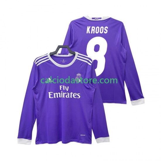 Maglia Real Madrid KROOS 8 2016 2017 Retro Gara Away Uomo ML