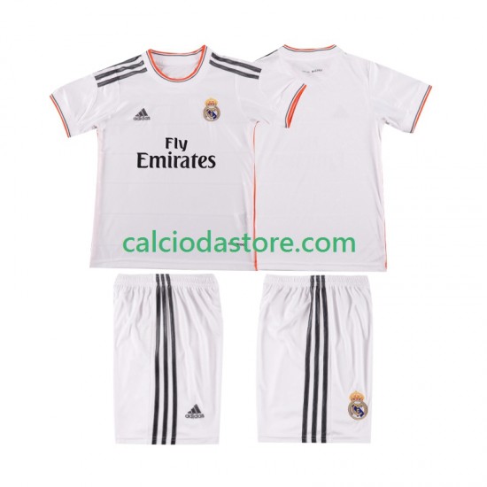 Maglia Real Madrid 2013 2014 Retro Gara Home Completo Bambino 2-13 Anni MC