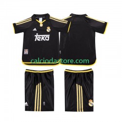 Maglia Real Madrid 2001 Retro Gara Away Completo Bambino 2-13 Anni 1999 MC