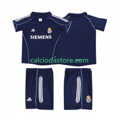 Maglia Real Madrid 2005 Retro Gara Away Completo Bambino 2-13 Anni 2006 MC