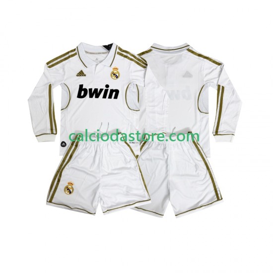 Maglia Real Madrid 2012 Retro Gara Home Completo Bambino 2-13 Anni 2011 ML