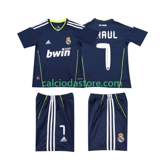 Maglia Real Madrid PAUL 7 Retro Gara Away Completo Bambino 2-13 Anni 2011 2010 MC