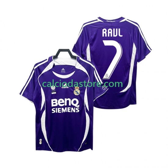 Maglia Real Madrid RAUL 7 2007 Retro Gara Away Uomo 2006 MC