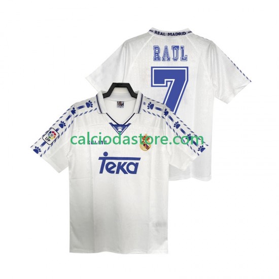 Maglia Real Madrid RAUL 7 1996 1997 Retro Gara Home Uomo MC