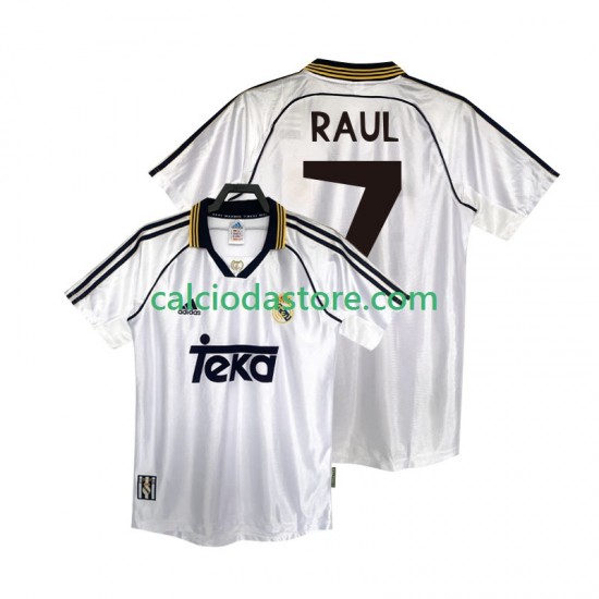 Maglia Real Madrid RAUL 7 2000 Retro Gara Home Uomo 1998 MC Maglia Real Madrid RAUL 7 2000 Retro Gara Home Uomo 1998 MC