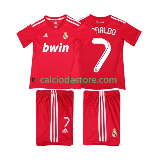 Maglia Real Madrid RONALDO 7 2012 Retro Gara Terza Completo Bambino 2-13 Anni 2011 MC