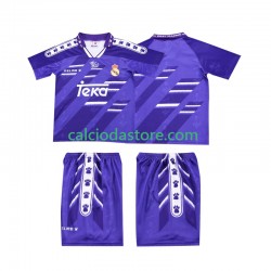 Maglia Real Madrid 1996 Retro Gara Away Completo Bambino 2-13 Anni 1994 MC