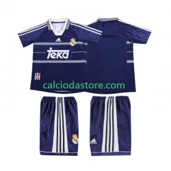 Maglia Real Madrid Retro Gara Away Completo Bambino 2-13 Anni 1998 1999 MC