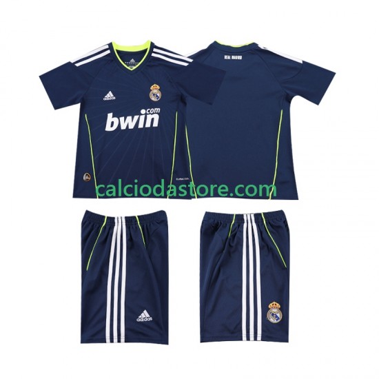 Maglia Real Madrid Retro Gara Away Completo Bambino 2-13 Anni 2011 2010 MC