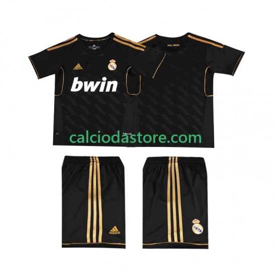 Maglia Real Madrid 2012 Retro Gara Away Completo Bambino 2-13 Anni 2011 MC