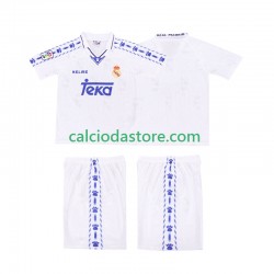 Maglia Real Madrid 1996-1997 Retro Gara Home Completo Bambino 2-13 Anni MC