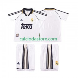 Maglia Real Madrid 2000 Retro Gara Home Completo Bambino 2-13 Anni 1998 MC