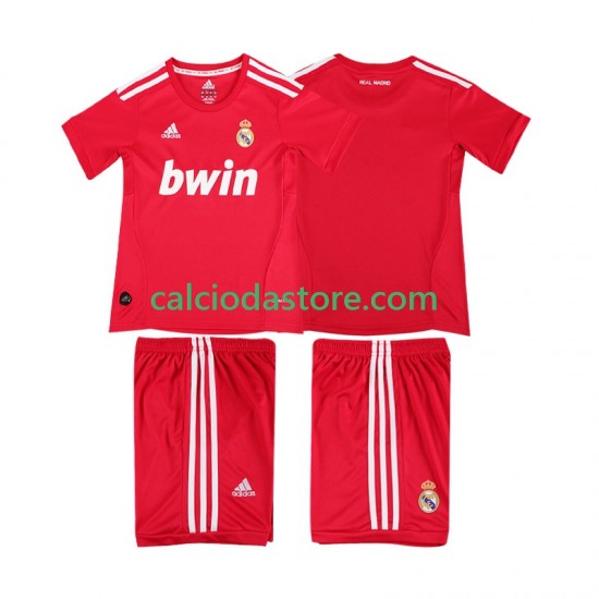 Maglia Real Madrid 2012 Retro Gara Terza Completo Bambino 2-13 Anni 2011 MC