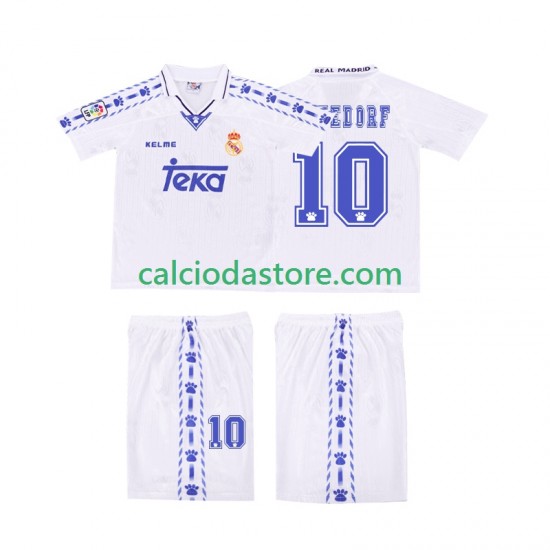 Maglia Real Madrid SEEDORF 10 1996 1997 Retro Gara Home Completo Bambino 2-13 Anni MC Maglia Real Madrid SEEDORF 10 1996 1997 Retro Gara Home Completo Bambino 2-13 Anni MC