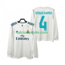 Maglia Real Madrid SERGIO RAMOS 4 2017 2018 Retro Gara Home Uomo ML