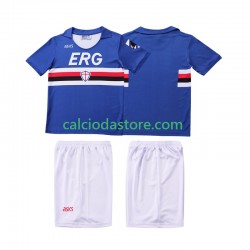 Maglia Sampdoria 1990 1991 Retro Gara Home Completo Bambino 2-13 Anni MC