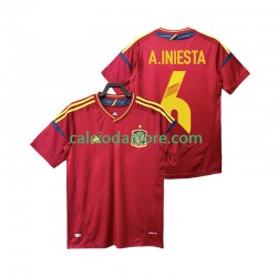 Maglia Spagna Andres Iniesta 6 2012 Retro Gara Home Uomo MC