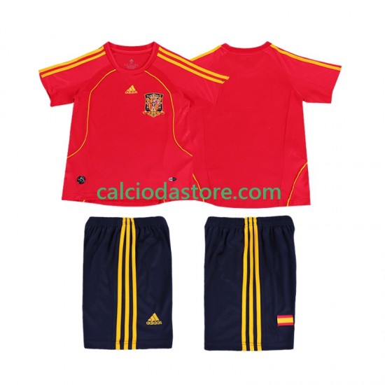 Maglia Spagna Retro Gara Home Completo Bambino 2-13 Anni 2008 MC