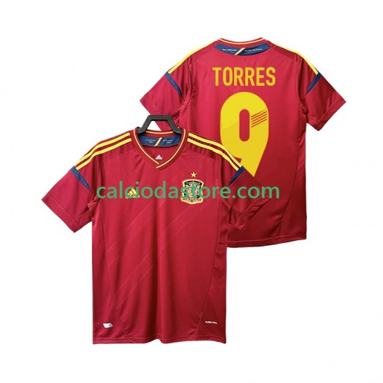 Maglia Spagna TORRES 9 2012 Retro Gara Home Uomo MC
