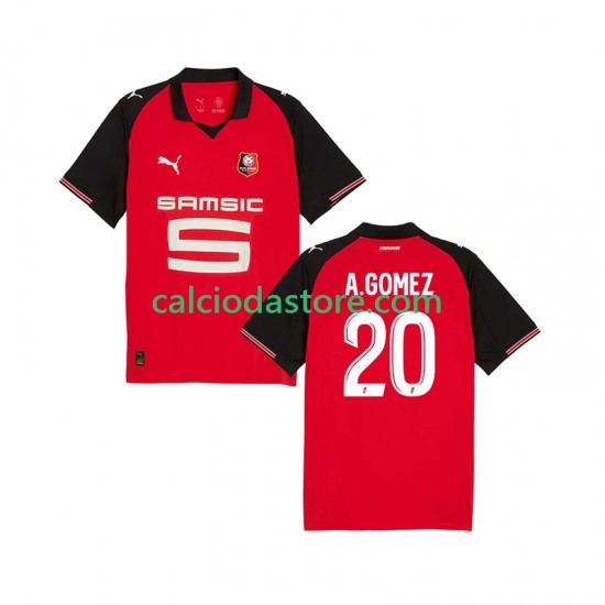 Maglia Stade Rennais Andres Gomez 20 Gara Home Uomo 2025-2026 MC