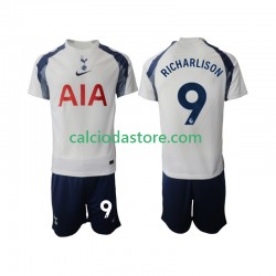 Maglia Tottenham Hotspur Richarlison 9 Gara Home Completo Bambino 2-13 Anni 2025-2026 MC