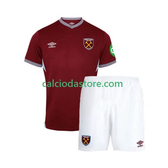 Maglia West Ham United Gara Home Completo Bambino 2-13 Anni 2025-2026 MC Maglia West Ham United Gara Home Completo Bambino 2-13 Anni 2025-2026 MC