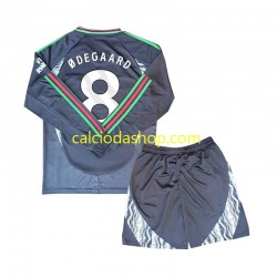 Maglia Arsenal Odegaard 8 Gara Away Completo Bambino 2-13 Anni 2024-2025 ML