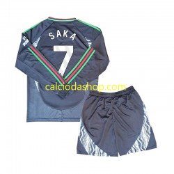 Maglia Arsenal Saka 7 Gara Away Completo Bambino 2-13 Anni 2024-2025 ML