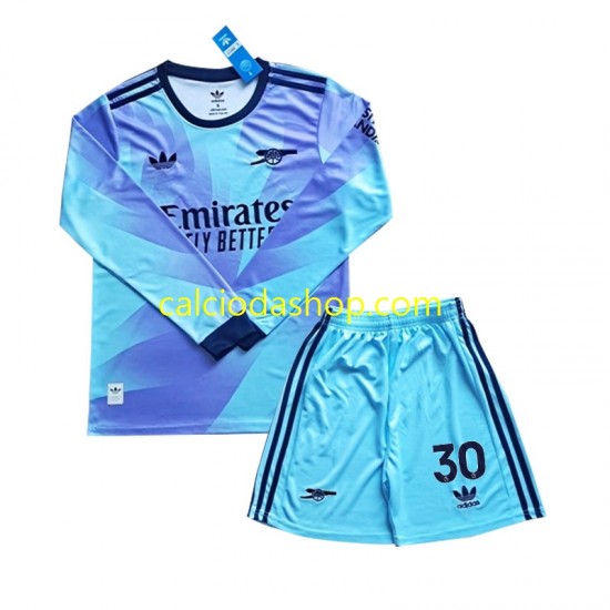 Maglia Arsenal Sterling 30 Gara Terza Completo Bambino 2-13 Anni 2024-2025 ML
