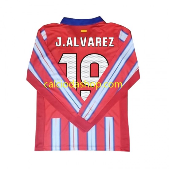 Maglia Atlético Madrid Julian Alvarez 19 Gara Home Uomo 2024-2025 ML Maglia Atlético Madrid Julian Alvarez 19 Gara Home Uomo 2024-2025 ML