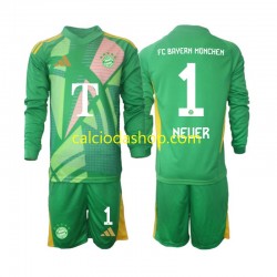 Maglia Portiere FC Bayern München Manuel Neuer 1 Gara Quarto Completo Bambino 2-13 Anni 2024-2025 ML
