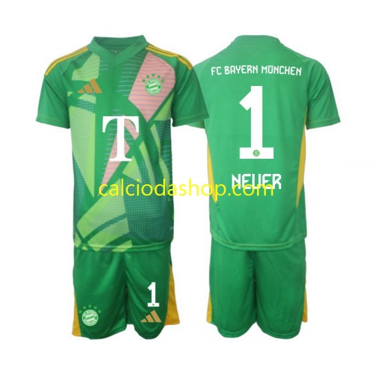Maglia Portiere FC Bayern München Manuel Neuer 1 Gara Quarto Completo Bambino 2-13 Anni 2024-2025 MC Maglia Portiere FC Bayern München Manuel Neuer 1 Gara Quarto Completo Bambino 2-13 Anni 2024-2025 MC