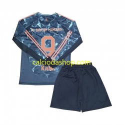 Maglia FC Bayern München Kane 9 Gara Away Completo Bambino 2-13 Anni 2024-2025 ML