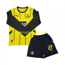 Maglia Borussia Dortmund Karim Adeyemi 27 Gara Home Completo Bambino 2-13 Anni 2024-2025 ML